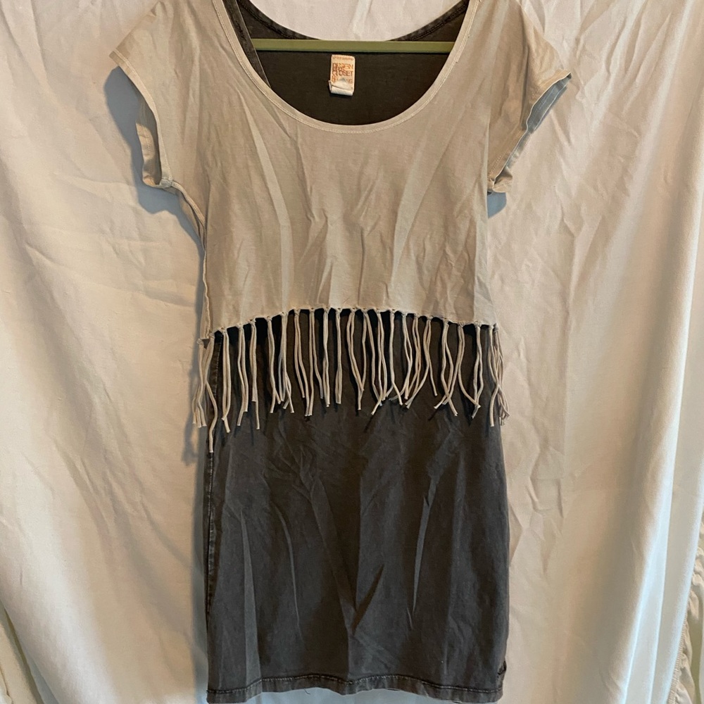 Billabong Grey Fringe Dress Set